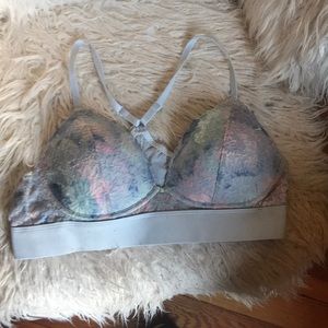 Victoria secret pink floral razor back bralette